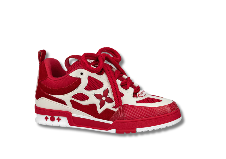 Louis Vuitton Designer Sneaker in White and Red